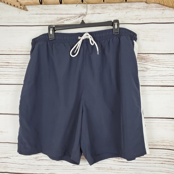 Nautica | Vintage Navy Spellout Side Swim Trunks - Picture 3 of 6